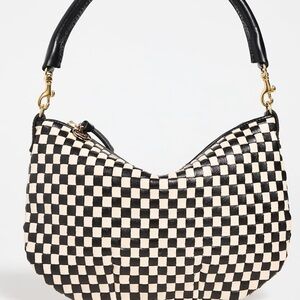 Used Clare V petite Moyen woven check